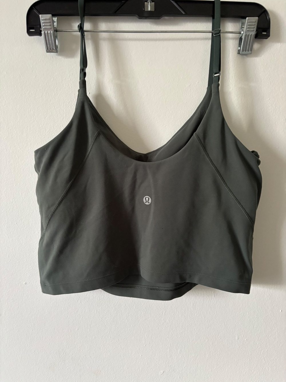 lululemon athletica Strappy Crop Sports Bra — Olive Green